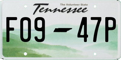 TN license plate F0947P