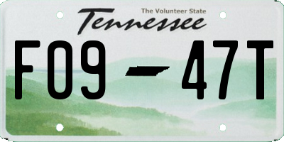TN license plate F0947T