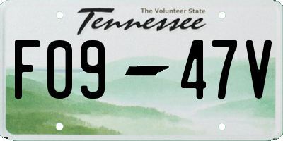 TN license plate F0947V