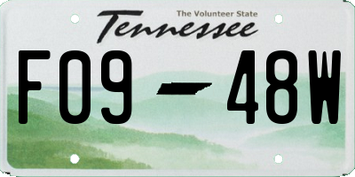 TN license plate F0948W