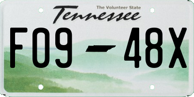 TN license plate F0948X