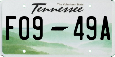 TN license plate F0949A
