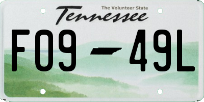 TN license plate F0949L