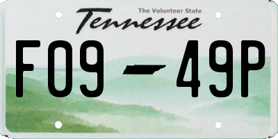 TN license plate F0949P