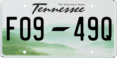 TN license plate F0949Q