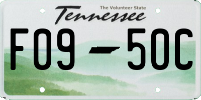 TN license plate F0950C