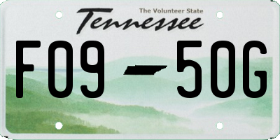 TN license plate F0950G