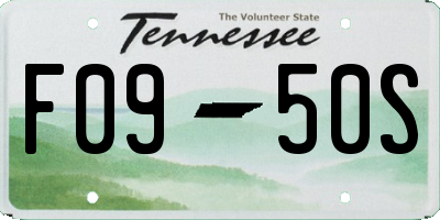 TN license plate F0950S