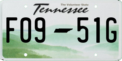 TN license plate F0951G