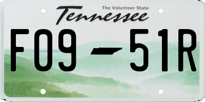 TN license plate F0951R