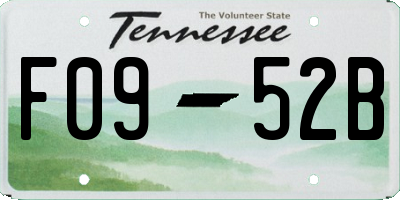 TN license plate F0952B
