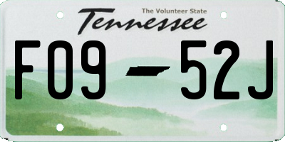TN license plate F0952J