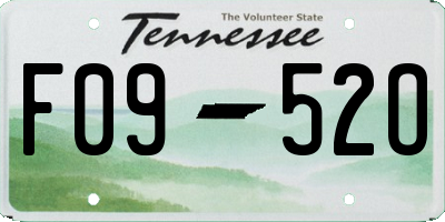 TN license plate F0952O