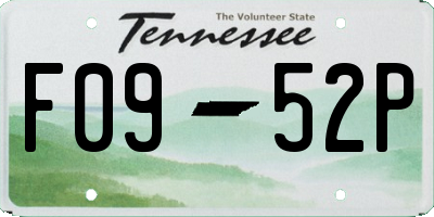 TN license plate F0952P