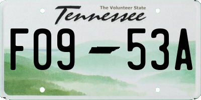 TN license plate F0953A
