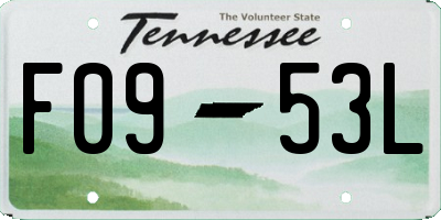 TN license plate F0953L