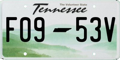 TN license plate F0953V