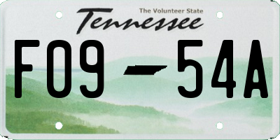 TN license plate F0954A