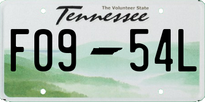 TN license plate F0954L