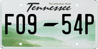 TN license plate F0954P