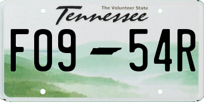 TN license plate F0954R