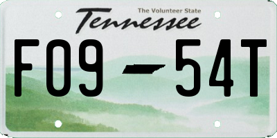 TN license plate F0954T