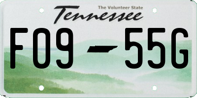 TN license plate F0955G