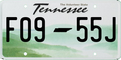 TN license plate F0955J