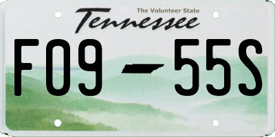 TN license plate F0955S