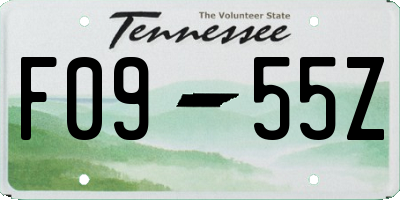 TN license plate F0955Z