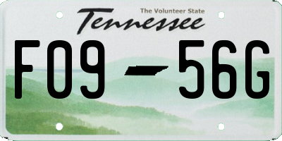 TN license plate F0956G