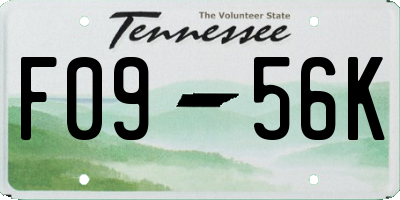 TN license plate F0956K