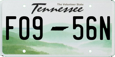 TN license plate F0956N