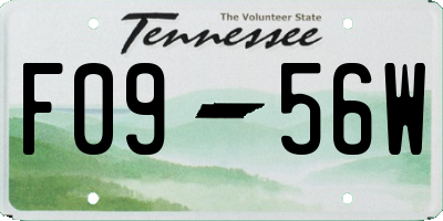 TN license plate F0956W