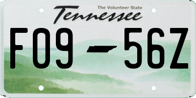 TN license plate F0956Z