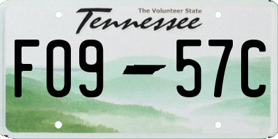 TN license plate F0957C