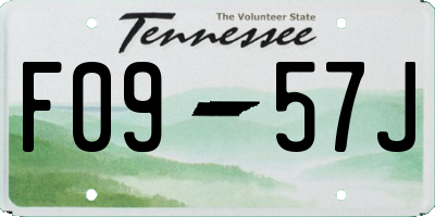 TN license plate F0957J