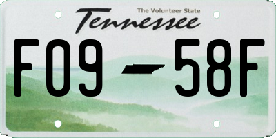 TN license plate F0958F
