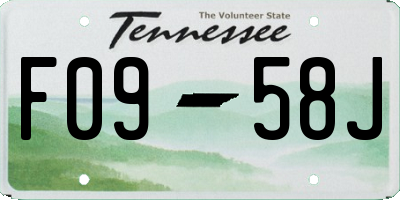 TN license plate F0958J