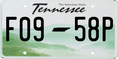 TN license plate F0958P