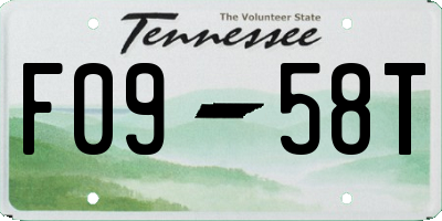 TN license plate F0958T