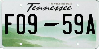 TN license plate F0959A