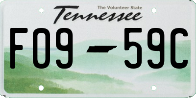 TN license plate F0959C