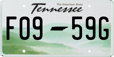 TN license plate F0959G
