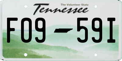 TN license plate F0959I