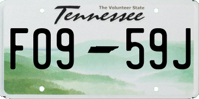 TN license plate F0959J