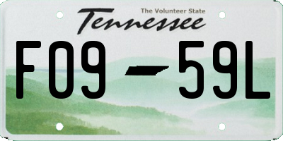 TN license plate F0959L
