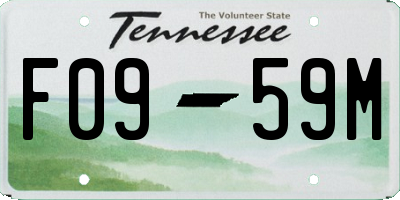 TN license plate F0959M