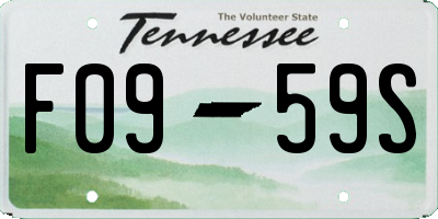 TN license plate F0959S