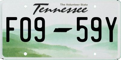 TN license plate F0959Y